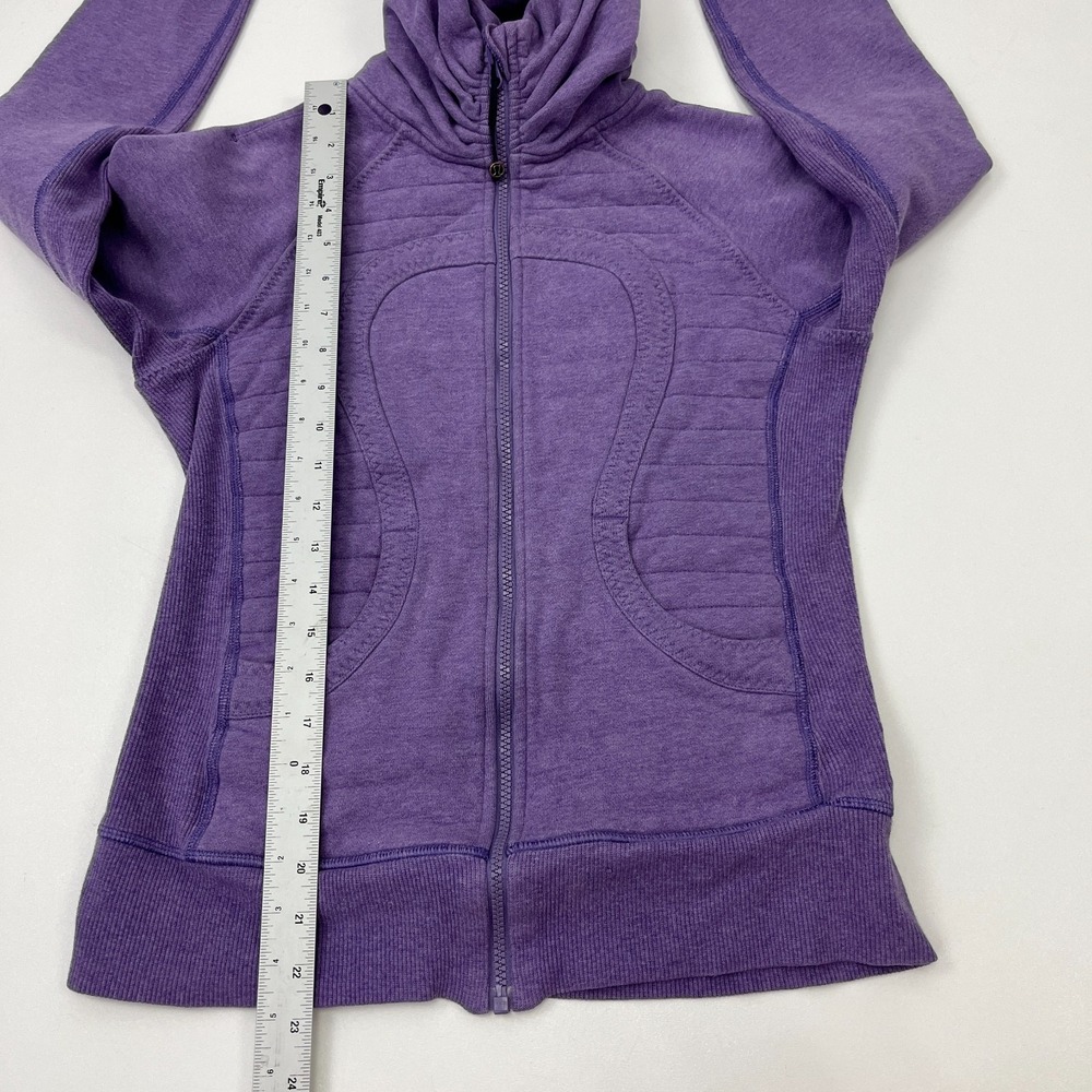 Lululemon Calm & Cozy Jacket "Scuba Cuddle Up"  Womens 6 Purple Sweatshirt - Picture 12 of 14